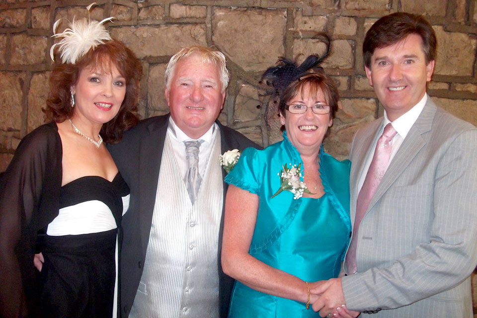 Daniel pictured with Mary Duff, Ronnie Kennedy(accordian player in Daniel's band) & Ronnie's wife Fran