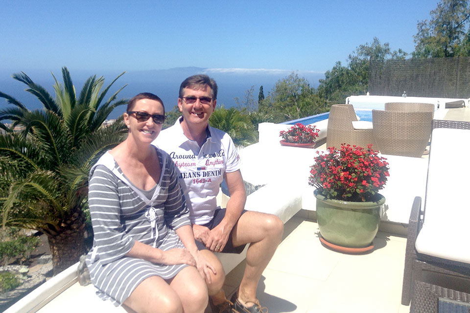 Daniel and Majella at their home in Tenerife